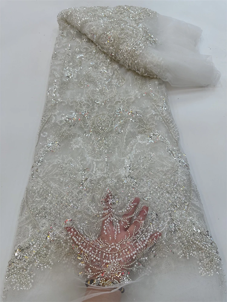 Luxury African Heavy Beaded Lace Fabric 2023 High Quality 5 Yards Nigerian Sequins Tulle 3d Fabric Material For Wedding Rf
Luxury African Heavy Beaded Lace Fabric 2023 High Quality 5 Yards Nigerian Sequins Tulle 3d Fabric Material For Wedding Rf
