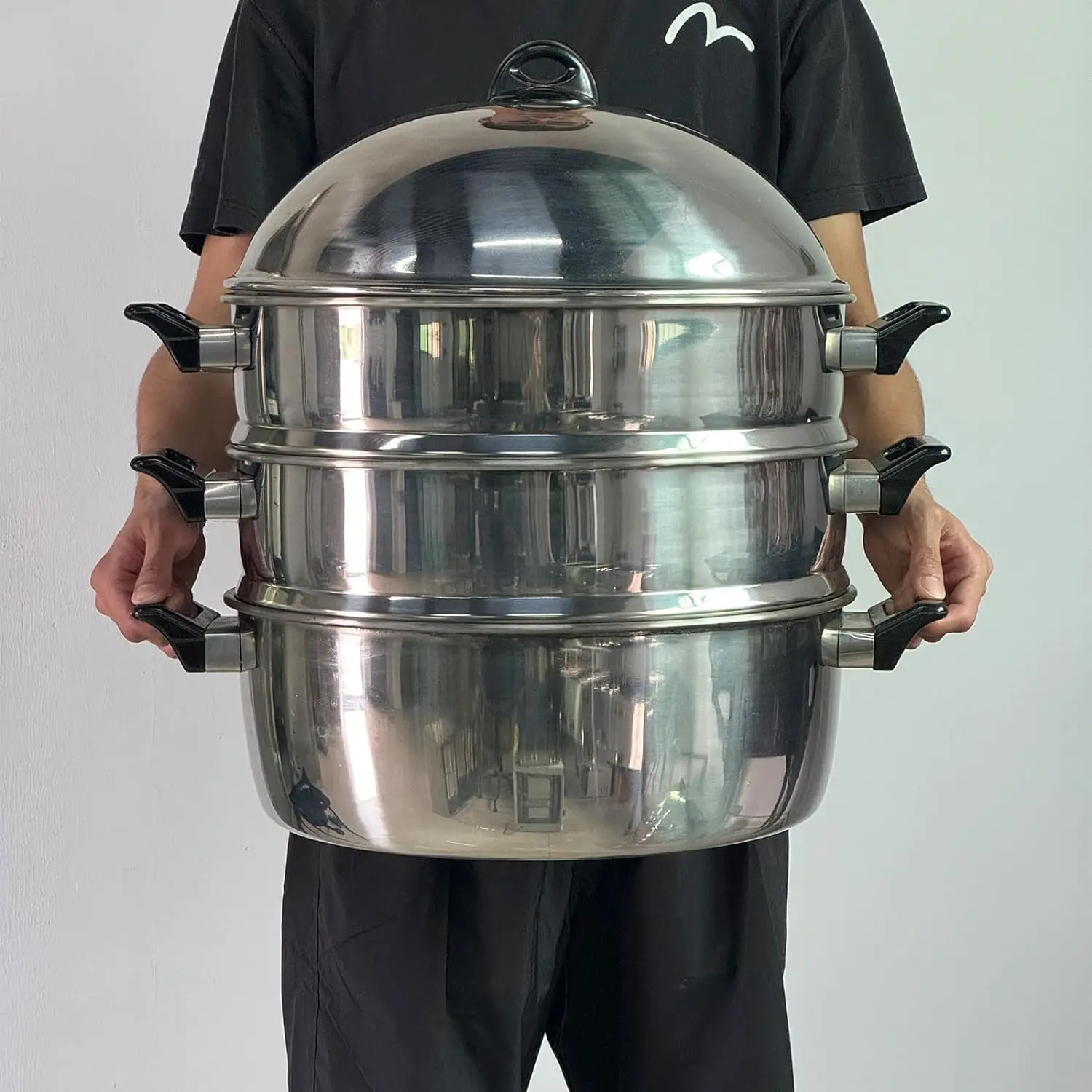 LetFeng 3 Tier Steamer Pot 15 Inch Large Steamer Pot for Cooking Steaming Pot Cookware with Handle for Vegetable, Dumpling, Stoc
LetFeng 3 Tier Steamer Pot 15 Inch Large Steamer Pot for Cooking Steaming Pot Cookware with Handle for Vegetable, Dumpling, Stoc