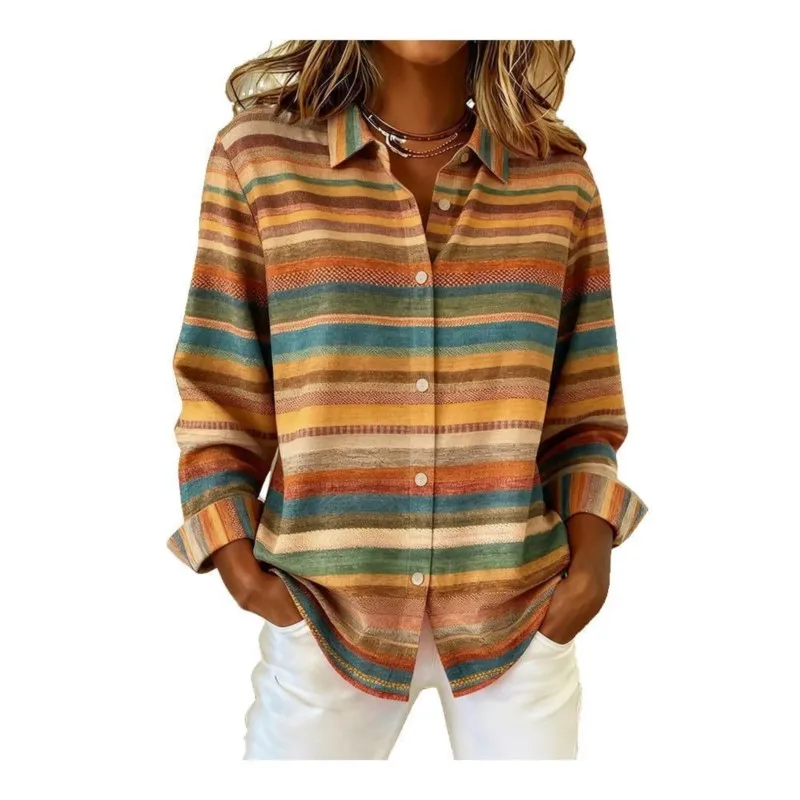2026 New Summer Women's Shirt With Elegant Loose Casual Print Versatile Simple Fashionable Comfortable And Unique Button Shirt
2026 New Summer Women's Shirt With Elegant Loose Casual Print Versatile Simple Fashionable Comfortable And Unique Button Shirt