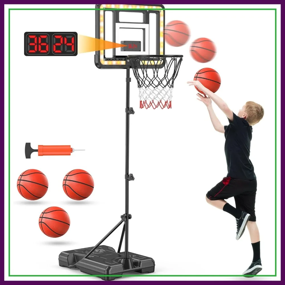Adjustable Basketball Hoop with Scoreboard & Timer for Backyard Fun
Adjustable Basketball Hoop with Scoreboard & Timer for Backyard Fun
