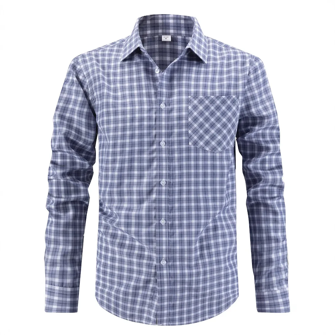 New Men's Business Casual Multi-Color Striped Shirt Lapel Plaid Shirt
New Men's Business Casual Multi-Color Striped Shirt Lapel Plaid Shirt