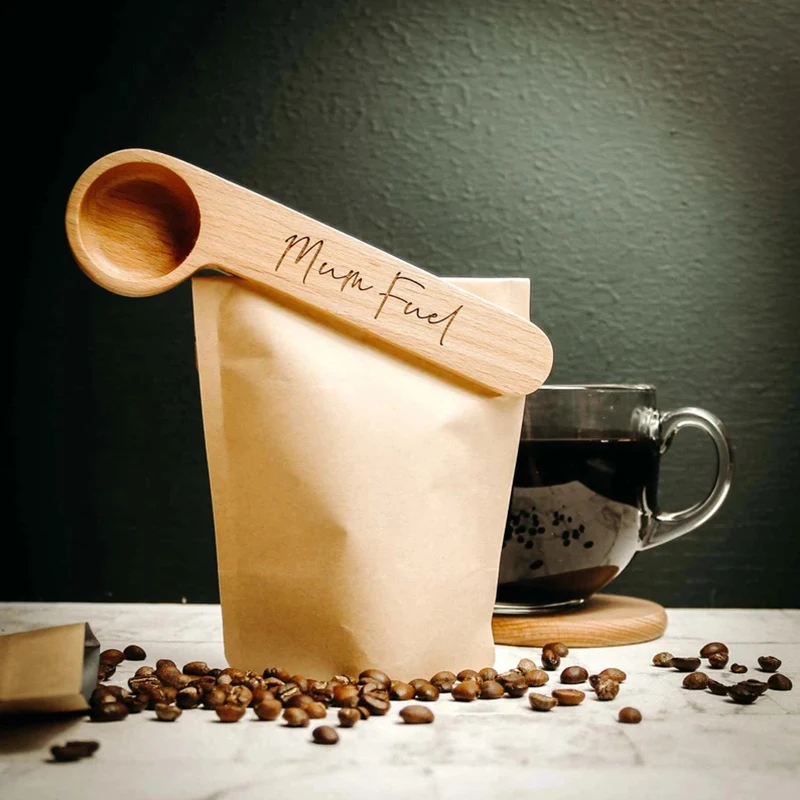 Customized Coffee Spoons Clip,Wooden Coffee Measuring Spoon with Sealing Clip, Engraving Coffee Spoon,Kitchen Tool Gift For Mum 
Customized Coffee Spoons Clip,Wooden Coffee Measuring Spoon with Sealing Clip, Engraving Coffee Spoon,Kitchen Tool Gift For Mum
