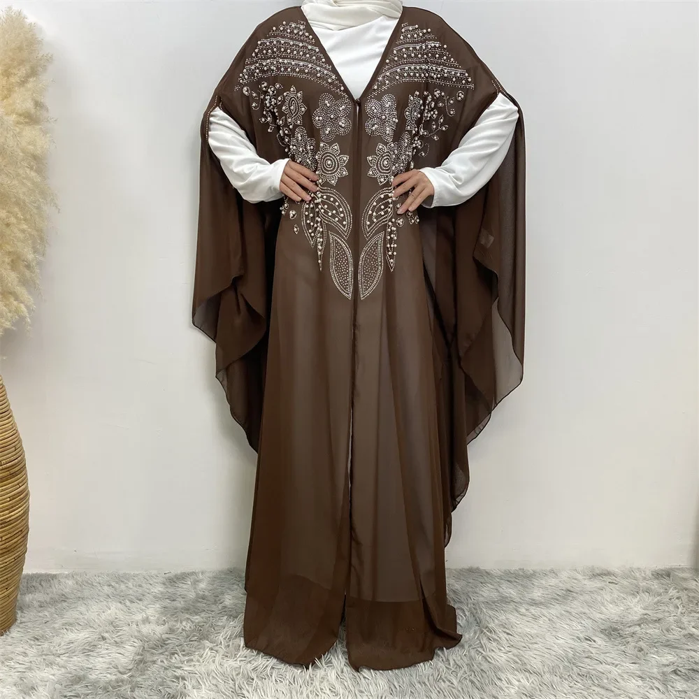 Luxury Diamond Open Abaya Muslim Women Bat Sleeve Farasha Maxi Dresses Turkey Arab Eid Robe Dubai Caftan Kimono Morocco Jalabiya
Luxury Diamond Open Abaya Muslim Women Bat Sleeve Farasha Maxi Dresses Turkey Arab Eid Robe Dubai Caftan Kimono Morocco Jalabiya