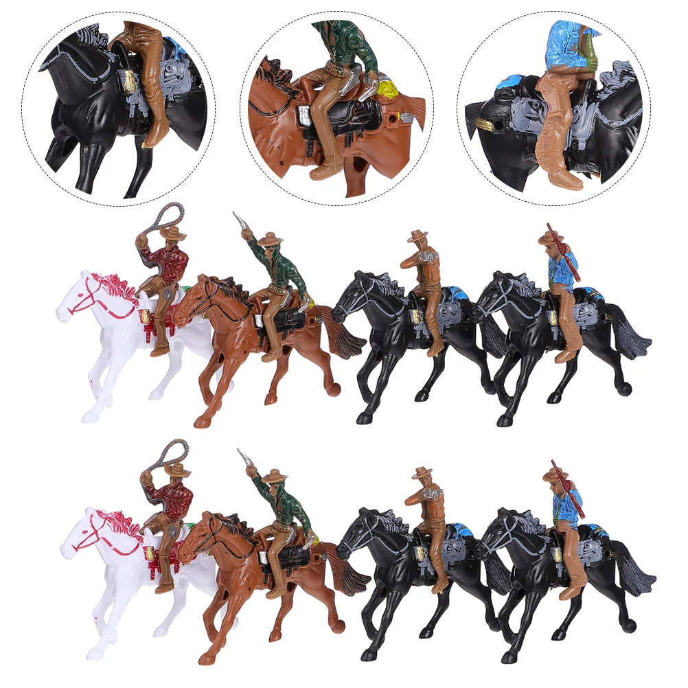 8 PCS Cowboy Riding Model Sand Table Decors People Models Desktop Adornments Plastic Home Child
8 PCS Cowboy Riding Model Sand Table Decors People Models Desktop Adornments Plastic Home Child