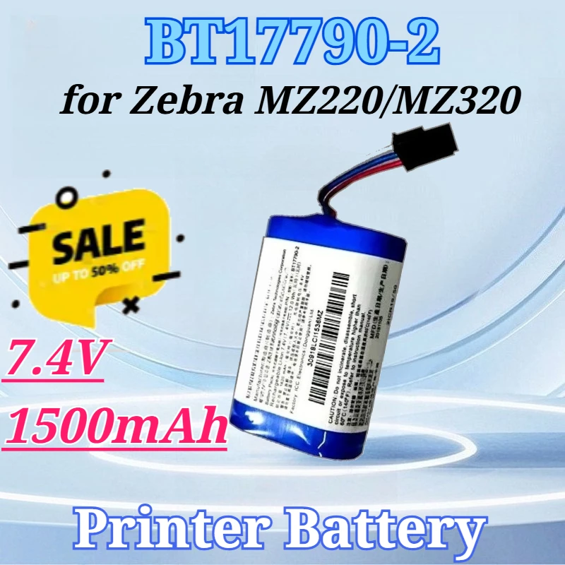 7.4V 1500mAh for BT17790-1 BT17790-2 MZ220 for Zebra MZ220 MZ320 Stable Power Supply Barcode Scanner Battery
7.4V 1500mAh for BT17790-1 BT17790-2 MZ220 for Zebra MZ220 MZ320 Stable Power Supply Barcode Scanner Battery