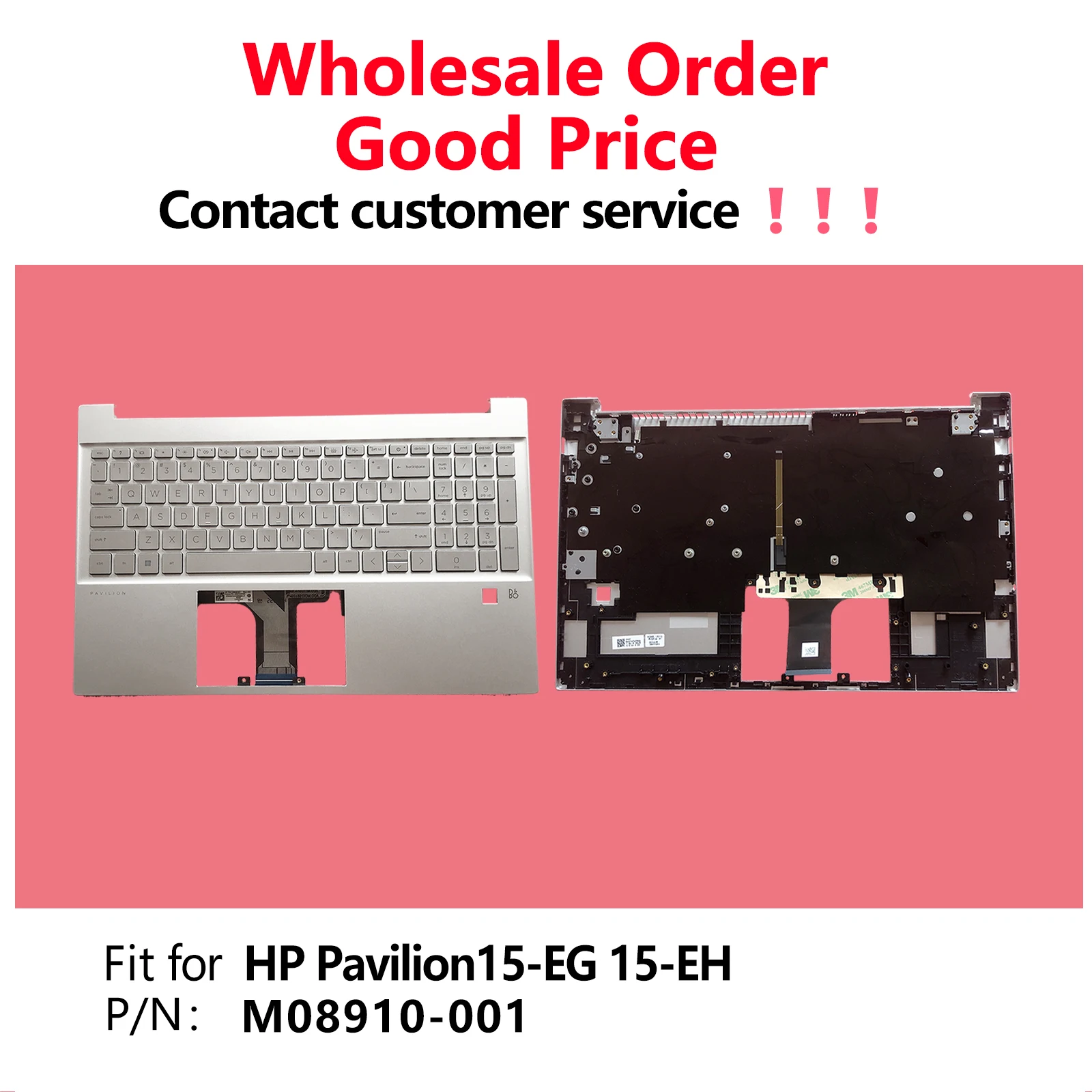 M08910-001 for HP 15-EG 15-EH 15t-EG 15Z-EH Laptop Upper Top Cover Case Palmrest Backlit US Keyboard Silver with Fingerprints
M08910-001 for HP 15-EG 15-EH 15t-EG 15Z-EH Laptop Upper Top Cover Case Palmrest Backlit US Keyboard Silver with Fingerprints