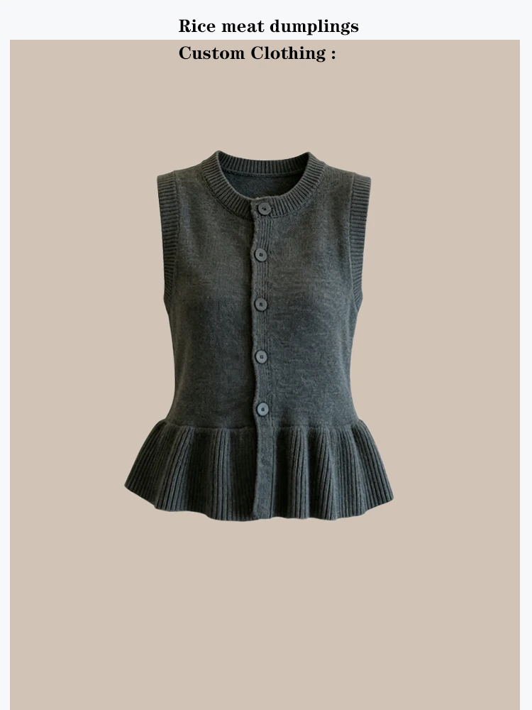 Loose Fit Korean Style Sleeveless Knitwear Black Grey White Women's Open Cardigan round Neck Button down Summer Fashion
Loose Fit Korean Style Sleeveless Knitwear Black Grey White Women's Open Cardigan round Neck Button down Summer Fashion