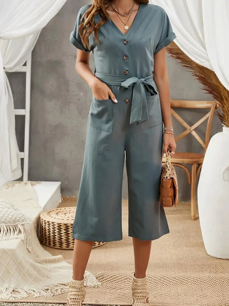 DearLover Faion Commuter Комбинезон из девяти предметов с высокой талией, женские летние новые брюки с v-образным вырезом на пуговицах, прямые брюки из полиэстера
DearLover Faion Commuter Комбинезон из девяти предметов с высокой талией, женские летние новые брюки с v-образным вырезом на пуговицах, прямые брюки из полиэстера