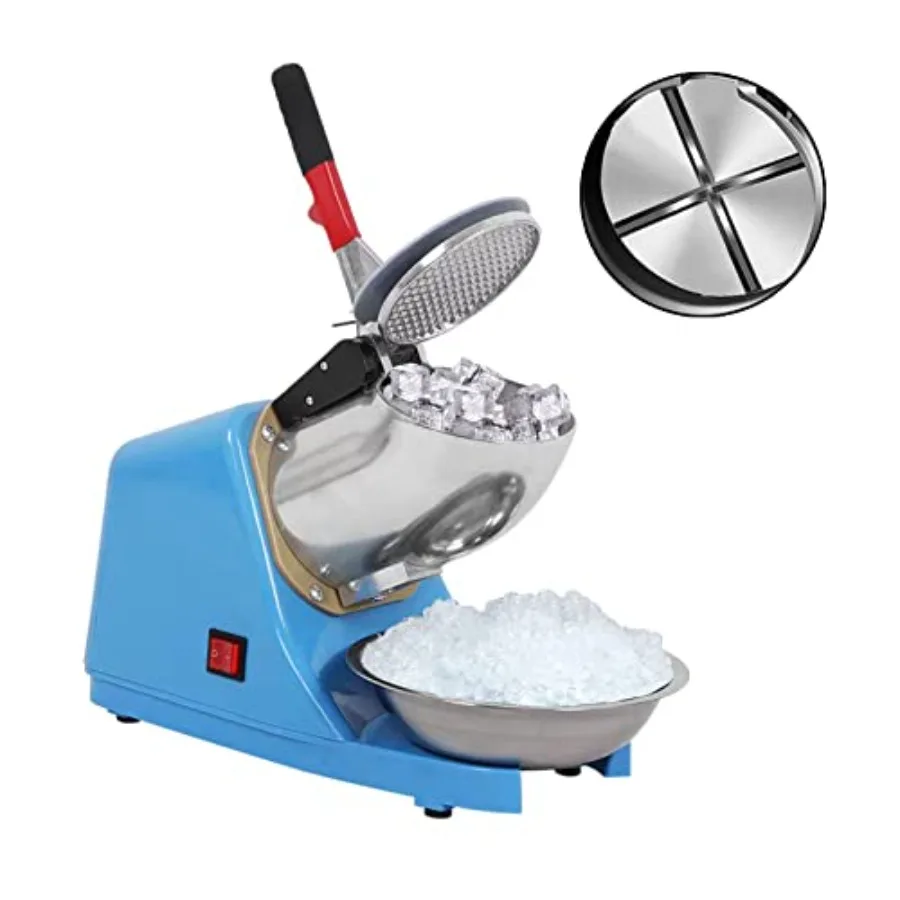 110V Electric Ice Shaver Crusher, Portable Stainless Steel 4 Blades Ice Shaved Machine, 300W 2200RPM Snow Cone Maker Shaved Ice
110V Electric Ice Shaver Crusher, Portable Stainless Steel 4 Blades Ice Shaved Machine, 300W 2200RPM Snow Cone Maker Shaved Ice