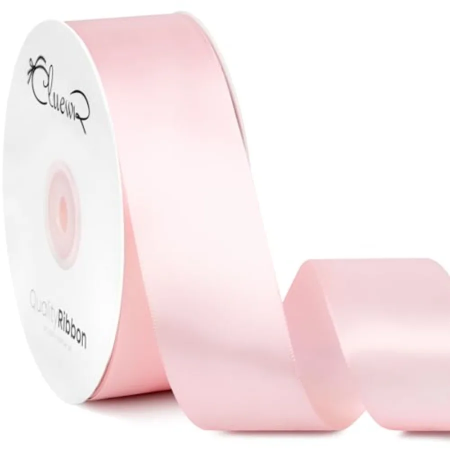 Double Faced Light Pink Satin Ribbon, 1-1/2 Inches 50 Yards Fabric Ribbon Roll for Flower Bouquets, Gift Wrapping, Handmade Cra
Double Faced Light Pink Satin Ribbon, 1-1/2 Inches 50 Yards Fabric Ribbon Roll for Flower Bouquets, Gift Wrapping, Handmade Cra