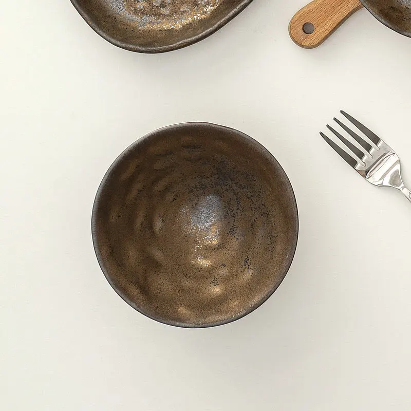 1Pc Vintage Rust Glazed Ceramic High Foot Bowl Hammer Pattern Dessert Bowl Salad Bowl Pasta Bowls Restaurant Specialty Tableware
1Pc Vintage Rust Glazed Ceramic High Foot Bowl Hammer Pattern Dessert Bowl Salad Bowl Pasta Bowls Restaurant Specialty Tableware