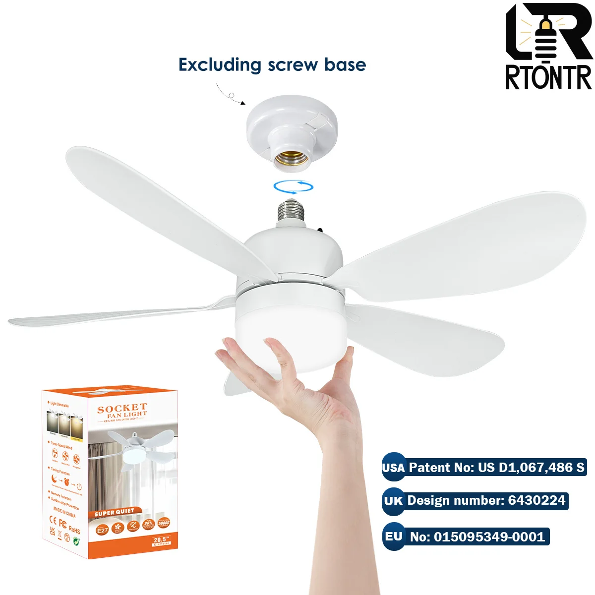 LED Ceiling Fan Light 20W E27 3 Color Light 3 Speed Remote Control Timing Ceiling Fan Lamp for Bedroom Living Room Kitchen Decor
LED Ceiling Fan Light 20W E27 3 Color Light 3 Speed Remote Control Timing Ceiling Fan Lamp for Bedroom Living Room Kitchen Decor
