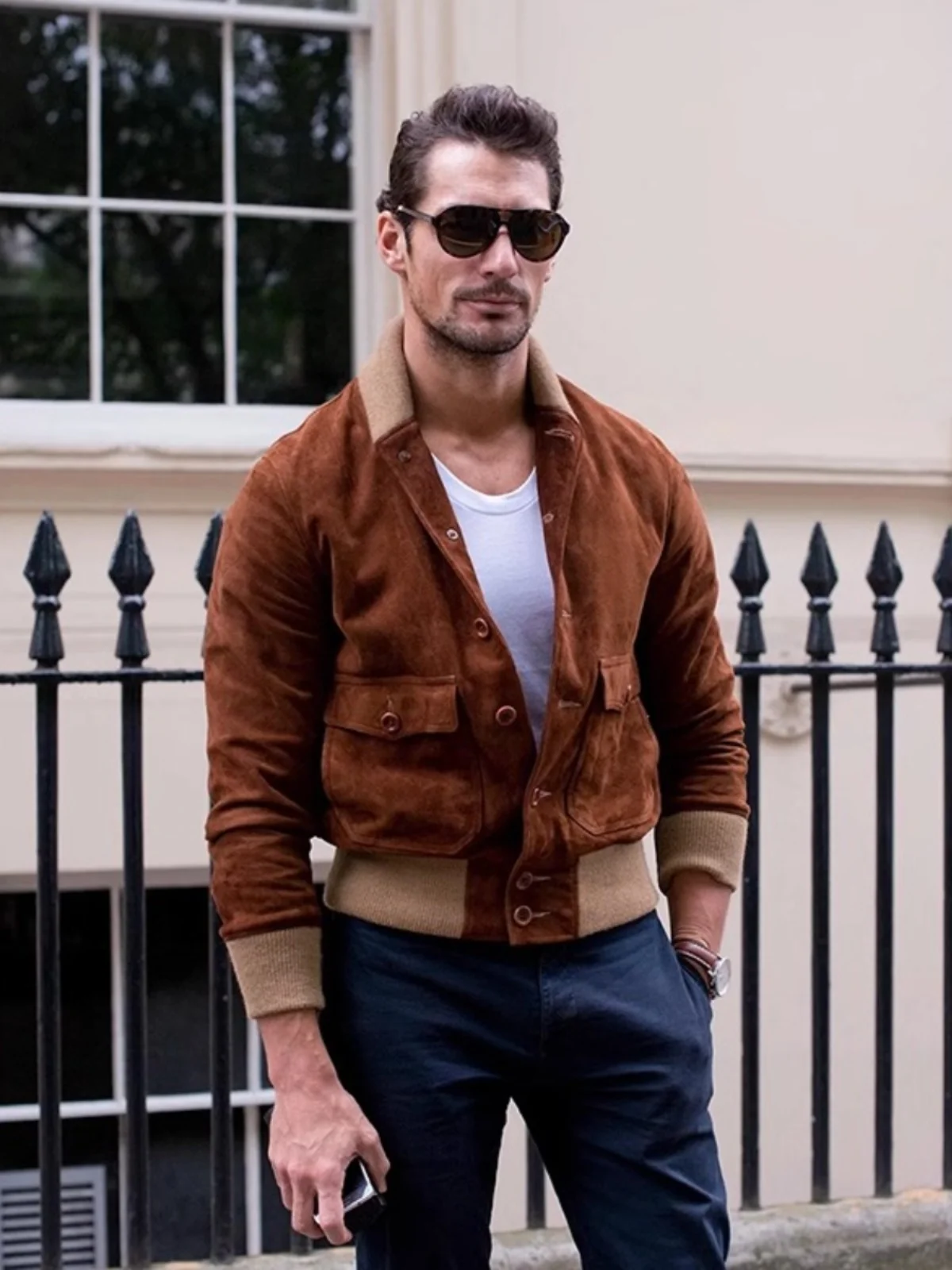 Retro Bomber Jaet Men's Casual Suede Slim Fit ort Coat Youth Faion Travel Wear Long Sve Windproof Thiened Outerwear
Retro Bomber Jaet Men's Casual Suede Slim Fit ort Coat Youth Faion Travel Wear Long Sve Windproof Thiened Outerwear