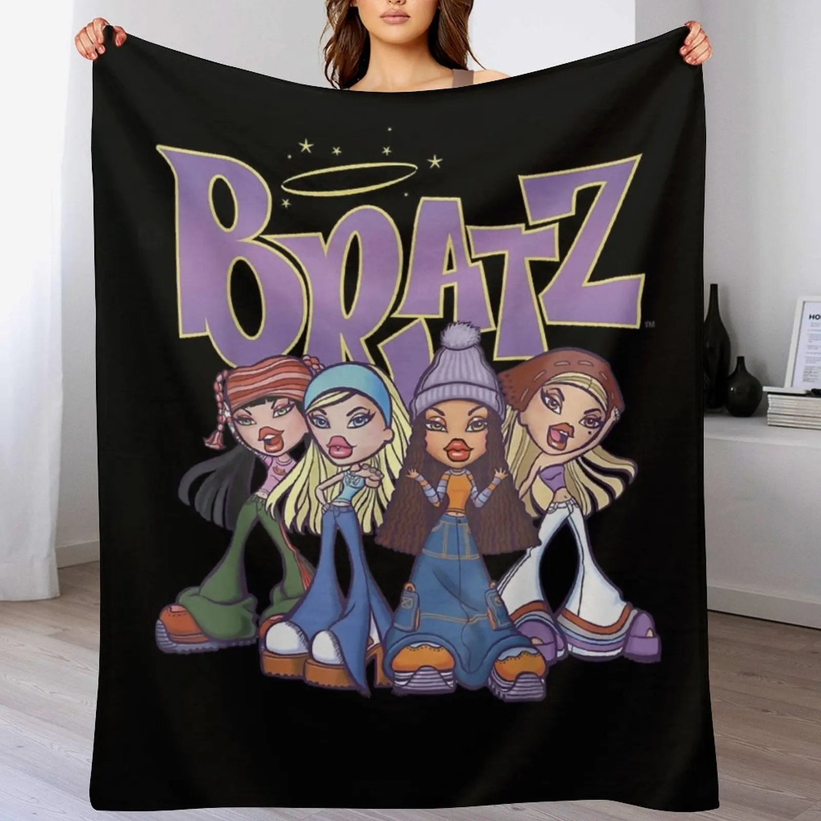 Bratz Original Four Group Shot Logo Throw Blanket Machine Washable Soft Warm Blanket
Bratz Original Four Group Shot Logo Throw Blanket Machine Washable Soft Warm Blanket