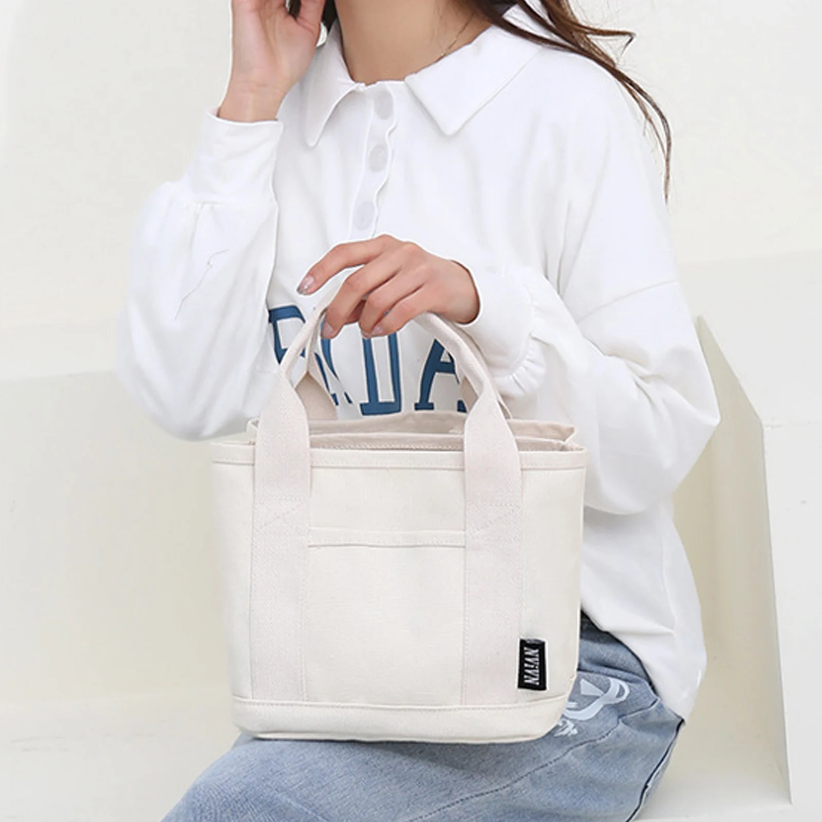 Bag Canvas Tote White Portable Storage For Travel Shopping Gym School Toiletry Pouch Beach Bags
Bag Canvas Tote White Portable Storage For Travel Shopping Gym School Toiletry Pouch Beach Bags