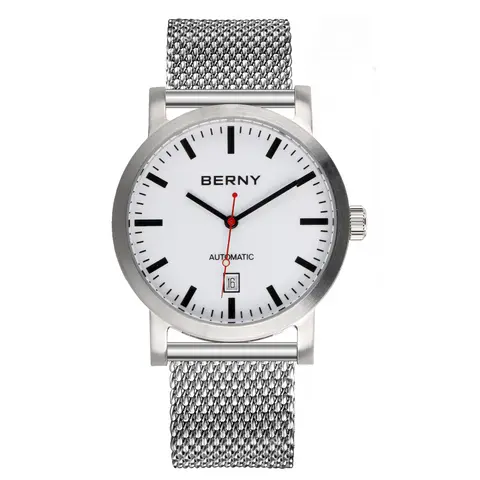 BERNY Swiss Railway Men Wristwatch Mechanical Watch for Men Automatic Watches Seagull Luxury Brand Male Clock 5ATM Waterproof
