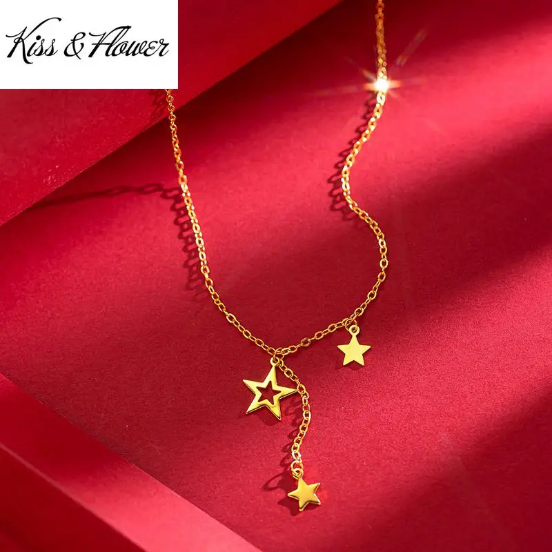 KISS&FLOWER NK328 Fine Jewelry Wholesale Fashion Woman Girlfriend Party Birthday Wedding Christmas Gift Star 24KT Gold Necklace
KISS&FLOWER NK328 Fine Jewelry Wholesale Fashion Woman Girlfriend Party Birthday Wedding Christmas Gift Star 24KT Gold Necklace