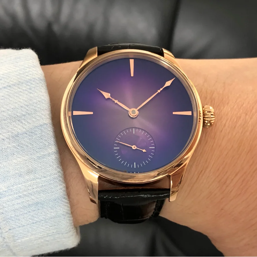 41mm GEERVO No Logo ST3620 Watch Gradient Purple Dial CN6498 Mechanical Hand Wind Movement Rose Gold Case Pilot Watches GR0601
41mm GEERVO No Logo ST3620 Watch Gradient Purple Dial CN6498 Mechanical Hand Wind Movement Rose Gold Case Pilot Watches GR0601