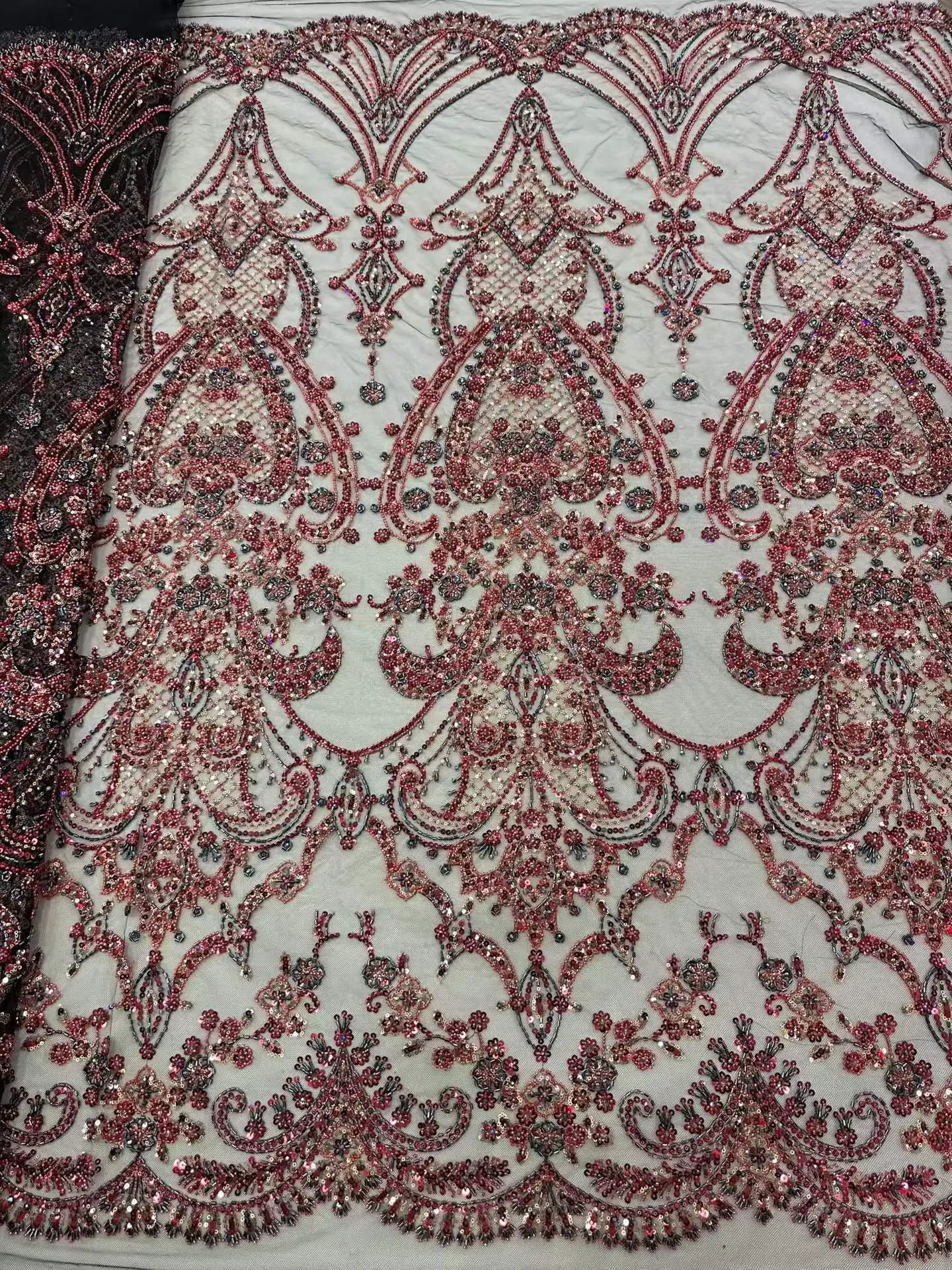 2026 Latest African Beaded Lace Fabric Embroidery French Mesh Sequins Lace Fabric Nigerian Tulle Lace for Party Women Dresses
2026 Latest African Beaded Lace Fabric Embroidery French Mesh Sequins Lace Fabric Nigerian Tulle Lace for Party Women Dresses