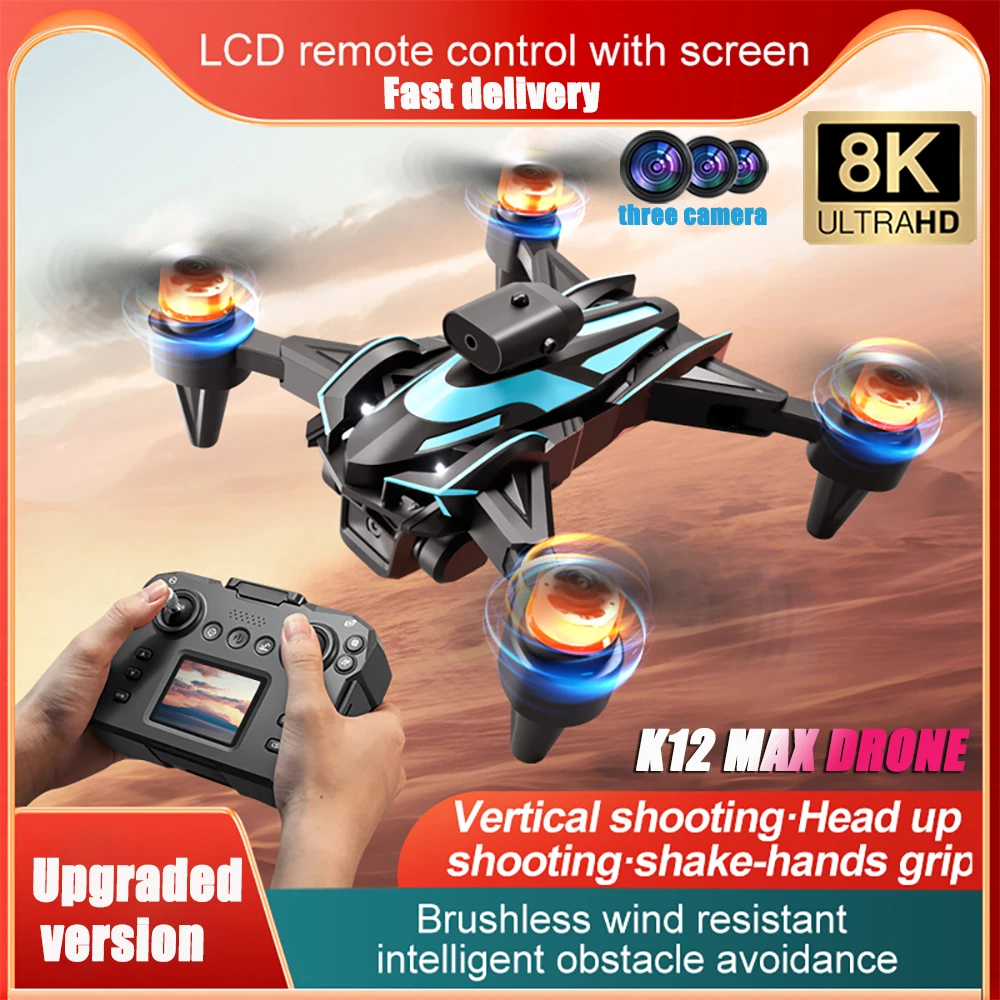 Drone New Upgrade with Screen Remote Control K12 MAX 8K HD Mini Dron Obstacle Avoidance Brushless Aerial UAV FPV Quadcopter Toys
Drone New Upgrade with Screen Remote Control K12 MAX 8K HD Mini Dron Obstacle Avoidance Brushless Aerial UAV FPV Quadcopter Toys