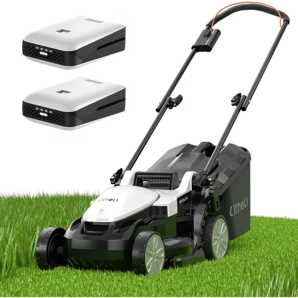 Litheli 13 Inch Cordless Lawn Mower, 5 Heights Adjustment, U20 Series 20V Electric Lawn Mowers for Garden, Yard and Farm, Light-
Litheli 13 Inch Cordless Lawn Mower, 5 Heights Adjustment, U20 Series 20V Electric Lawn Mowers for Garden, Yard and Farm, Light-