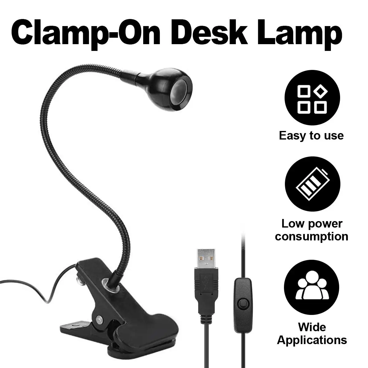 Usb Led Clip On Desk Lamp Reading Book Light Dc-5v Clamp Cold White Ligting For/table Decor Night Holiday Lighting Energy/saving
Usb Led Clip On Desk Lamp Reading Book Light Dc-5v Clamp Cold White Ligting For/table Decor Night Holiday Lighting Energy/saving