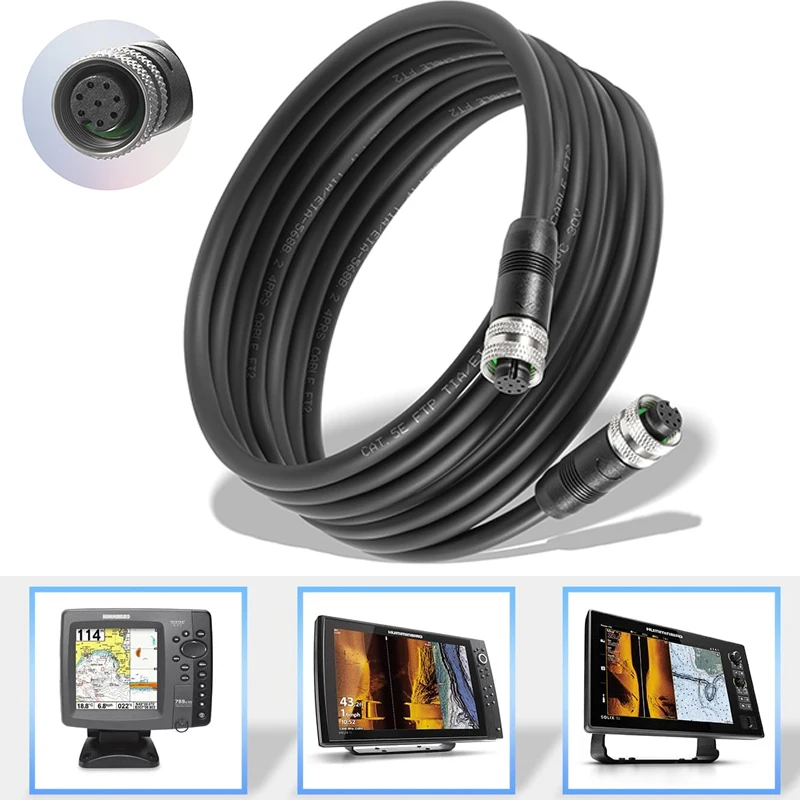 720073-5 15 Foot Ethernet Cable AS EC 15E Fit for Humminbird Helix 7/8/9//10/12/15, APEX, SOLIX and Onix Fish Finders
720073-5 15 Foot Ethernet Cable AS EC 15E Fit for Humminbird Helix 7/8/9//10/12/15, APEX, SOLIX and Onix Fish Finders