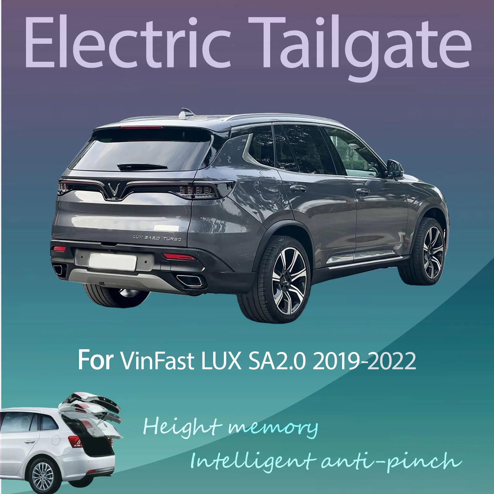 For VinFast LUX SA2.0 2019-2022 Electric Tailgate with Sensor Trunk Anti-pinch Memory Height Intelligent Operation
For VinFast LUX SA2.0 2019-2022 Electric Tailgate with Sensor Trunk Anti-pinch Memory Height Intelligent Operation