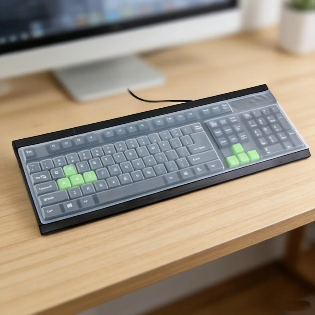 Universal Silicone Keyboard Skin Cover, Clear Waterproof Dustproof, Optional Flat/Molded Key for Desktop PC
Universal Silicone Keyboard Skin Cover, Clear Waterproof Dustproof, Optional Flat/Molded Key for Desktop PC