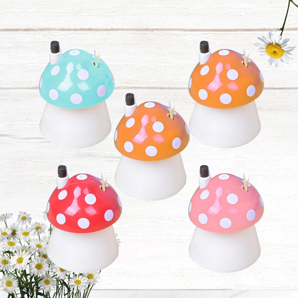 5Pcs Mushroom Shaped Toothpick Holder Plastic Creative Design Protect Dust Sealing Ring Ideal Party Home Decor Kitchen
5Pcs Mushroom Shaped Toothpick Holder Plastic Creative Design Protect Dust Sealing Ring Ideal Party Home Decor Kitchen