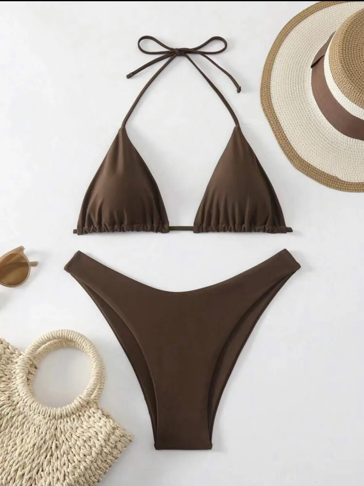 European and American split swimsuit bikini sexy pure desire lace up swimsuit simple solid color backless swimsuit for women
European and American split swimsuit bikini sexy pure desire lace up swimsuit simple solid color backless swimsuit for women