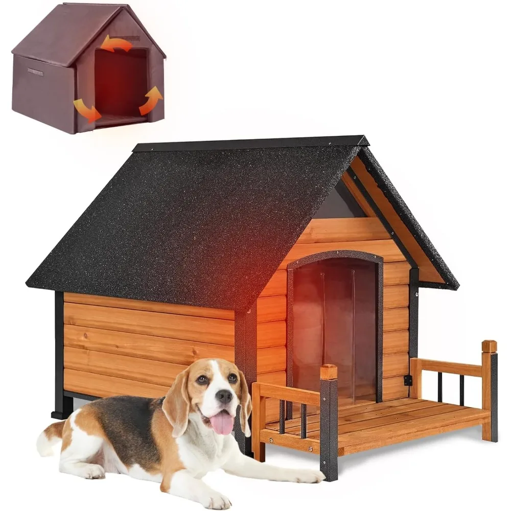 Dog House Outdoor Insulated, Sturdy & Warm Winter Puppy Shelter, 45" L Large Dog Kennel with Chew-Proof Iron Frame, Suitable fo
Dog House Outdoor Insulated, Sturdy & Warm Winter Puppy Shelter, 45" L Large Dog Kennel with Chew-Proof Iron Frame, Suitable fo