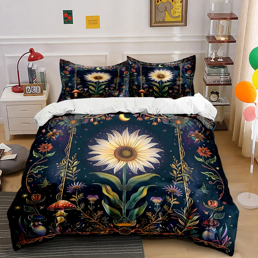 Enchanted night sunflower and flowers Print Bedding Set 1 Duvet Cover 2 Pillowcases for Adult and Children Luxury Gift Full Size
Enchanted night sunflower and flowers Print Bedding Set 1 Duvet Cover 2 Pillowcases for Adult and Children Luxury Gift Full Size