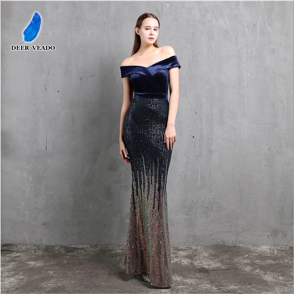DEERVEADO Off Shoulder Mermaid Party Dresses Women Evening Dress for Wedding Elegant Long Sequin Dress Formal Evening Gown
DEERVEADO Off Shoulder Mermaid Party Dresses Women Evening Dress for Wedding Elegant Long Sequin Dress Formal Evening Gown