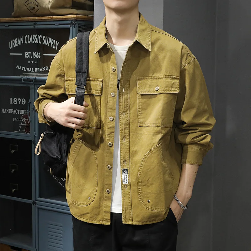 Spring fashion brand American retro work shirt men's loose large size handsome casual long-sleeved shirt jacket men's trend
Spring fashion brand American retro work shirt men's loose large size handsome casual long-sleeved shirt jacket men's trend
