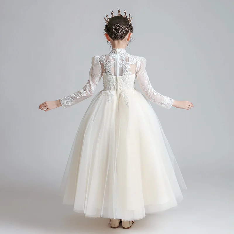 Girls' Dress2025Long Sleeve New Puffy Tulle Flower Girl Wedding Dress Children's Host Piano Performance Costume
Girls' Dress2025Long Sleeve New Puffy Tulle Flower Girl Wedding Dress Children's Host Piano Performance Costume