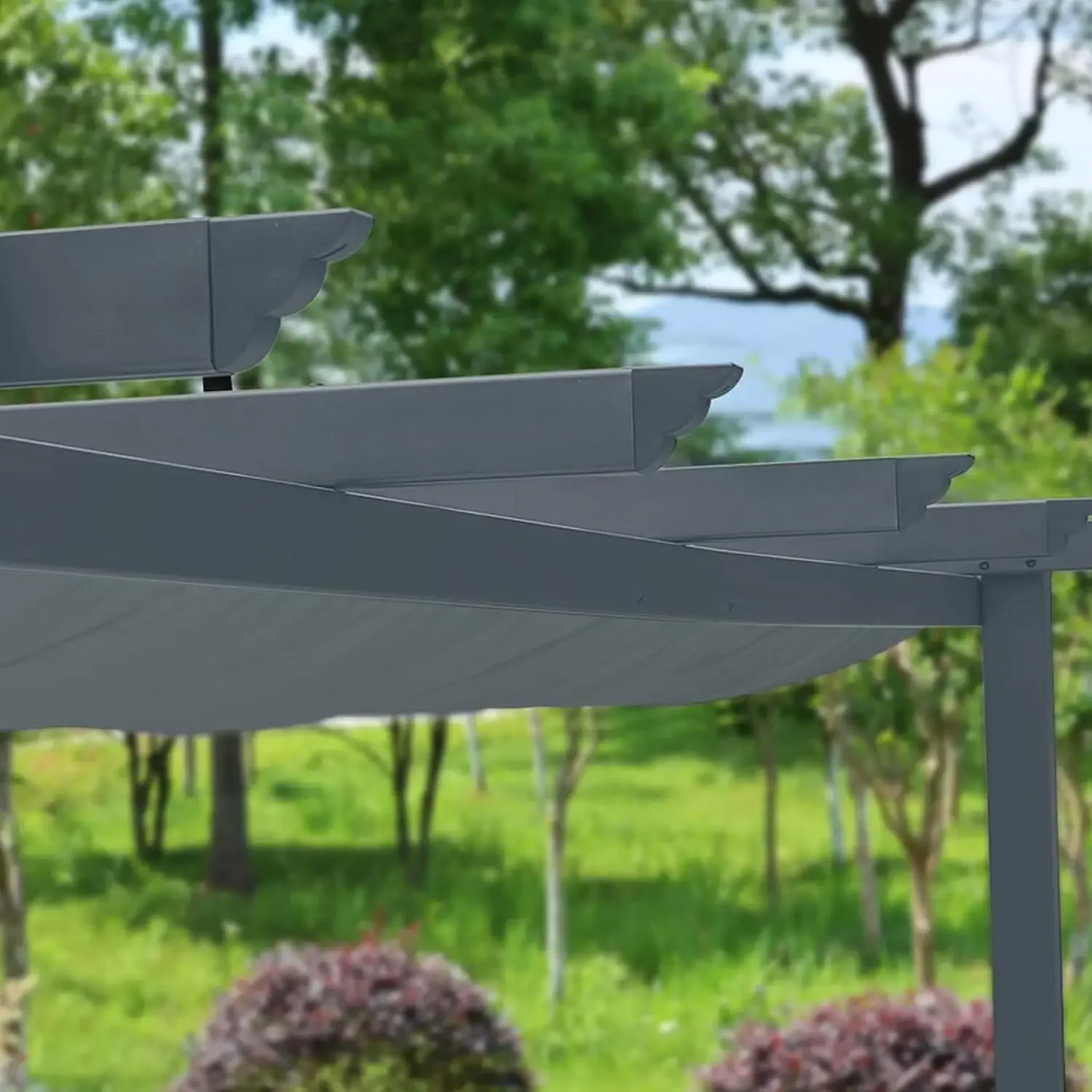 Наружная пергола 10 x 13 футов с выдвижным навесом, матовой алюминиевой рамой, 4 штора с роликовыми шторами,
Наружная пергола 10 x 13 футов с выдвижным навесом, матовой алюминиевой рамой, 4 штора с роликовыми шторами,