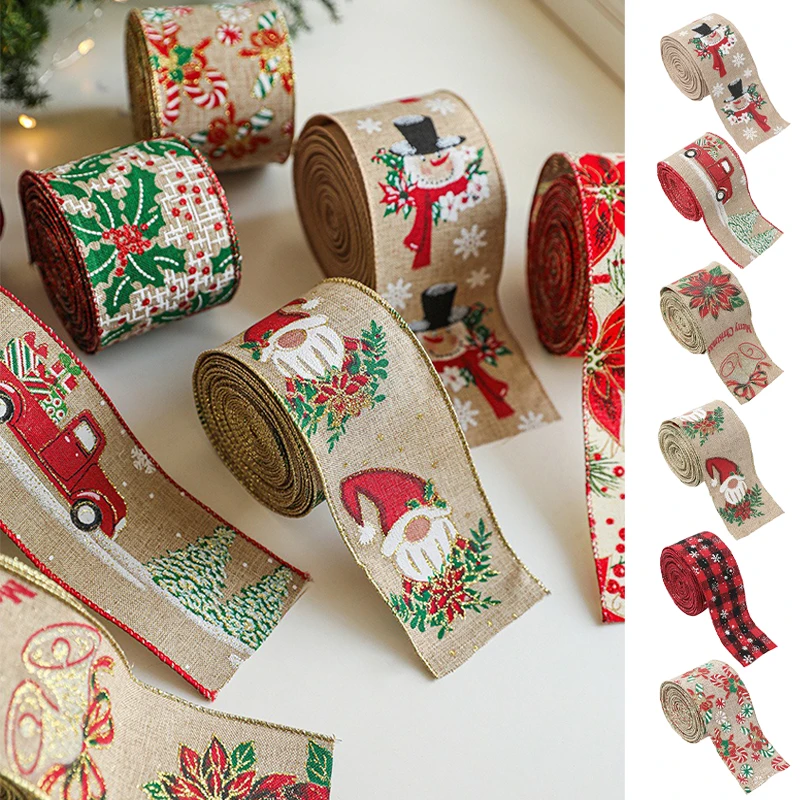 1/5/10PCS Christmas Printed Polyester Ribbon 2M Roll Red Green Grid Vintage Hemp Style Gift Wrapping Craft Decor Party Ambiance
1/5/10PCS Christmas Printed Polyester Ribbon 2M Roll Red Green Grid Vintage Hemp Style Gift Wrapping Craft Decor Party Ambiance