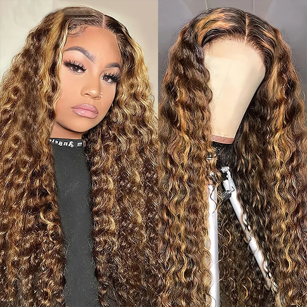 13x6 Highlight Deep Wave Lace Front Wigs Human Hair 13x4 Deep Curly Human HairPre Plucked 48inch P4/27 Ombre HD Lace Frontal Wig 
13x6 Highlight Deep Wave Lace Front Wigs Human Hair 13x4 Deep Curly Human HairPre Plucked 48inch P4/27 Ombre HD Lace Frontal Wig