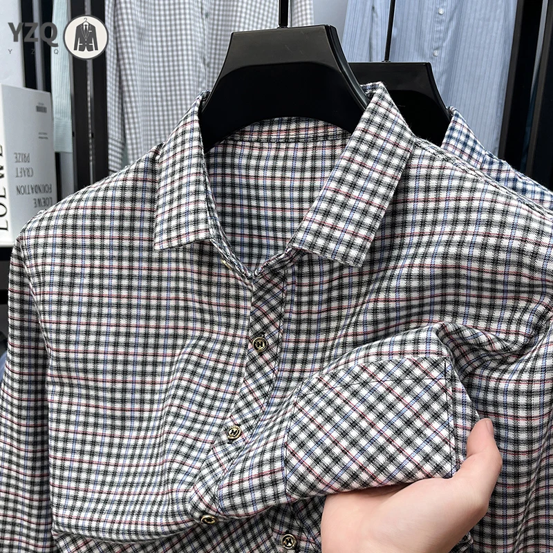 Men's Lapel Collar Plaid Shirt Long Sleeve Breathable Fabric Comfortable Lightweight Casual Business Daily Wear
Men's Lapel Collar Plaid Shirt Long Sleeve Breathable Fabric Comfortable Lightweight Casual Business Daily Wear