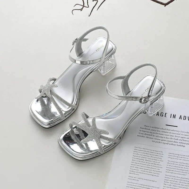 Lazyseal Straps Fashion Women Heels Sandals Buckle Silver Solid Color Summer Shoes For Woman Summer Sexy Party Shoes
Lazyseal Straps Fashion Women Heels Sandals Buckle Silver Solid Color Summer Shoes For Woman Summer Sexy Party Shoes