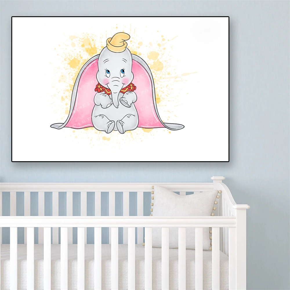MINISO Disney Dumbo Canvas Poster Dumbo Wall Art Print Watercolor Elephant Wall Art Canvas Painting For Nursery Kids Room Decor
MINISO Disney Dumbo Canvas Poster Dumbo Wall Art Print Watercolor Elephant Wall Art Canvas Painting For Nursery Kids Room Decor
