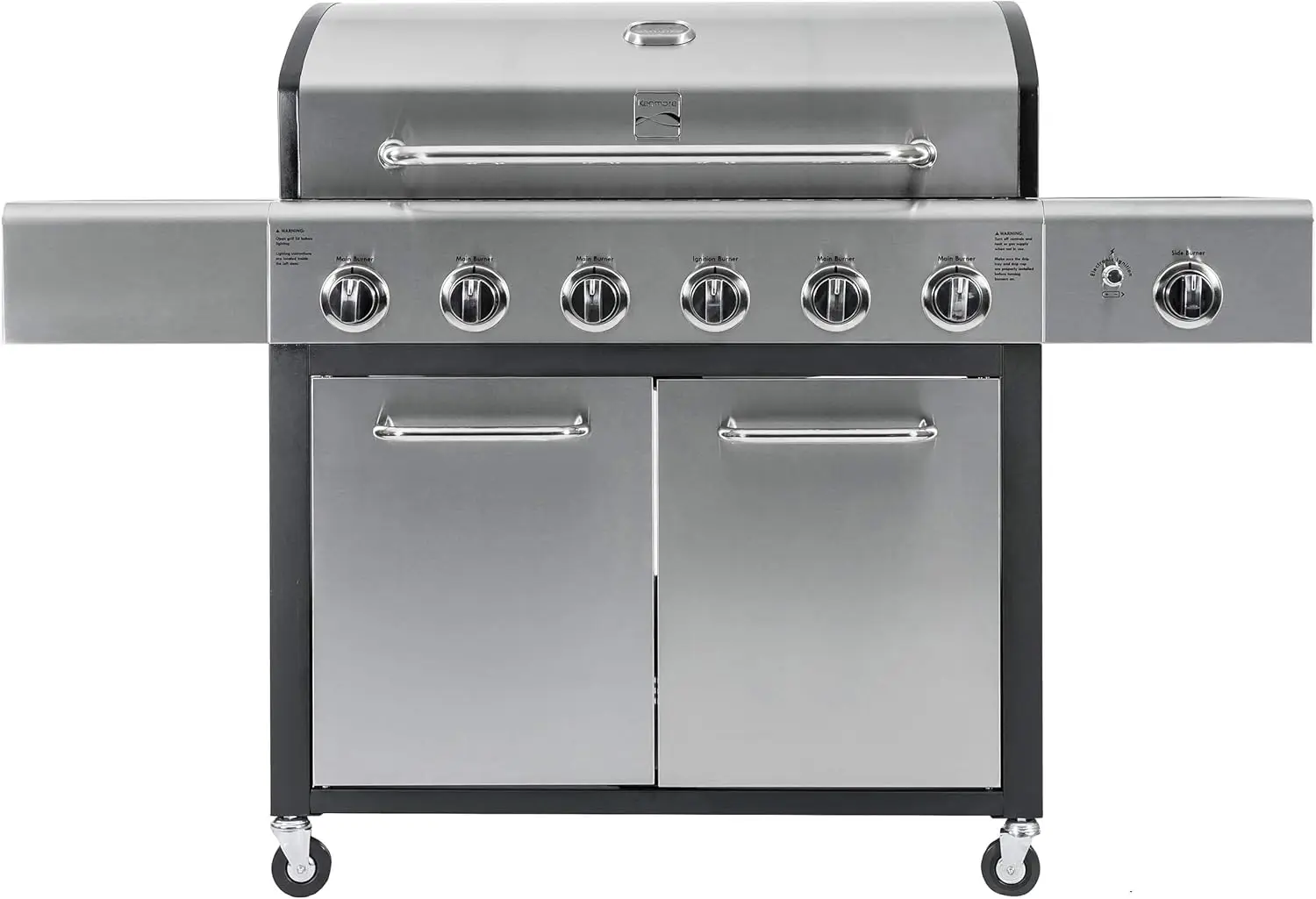 Propane Gas BBQ Grill with 6 Burners and Side Burner - 73,000 BTU, Stainless Steel Cabinet, Cast Iron Grates for Outdoor Backyard Patio Cooking, Large Parties
Propane Gas BBQ Grill with 6 Burners and Side Burner - 73,000 BTU, Stainless Steel Cabinet, Cast Iron Grates for Outdoor Backyard Patio Cooking, Large Parties