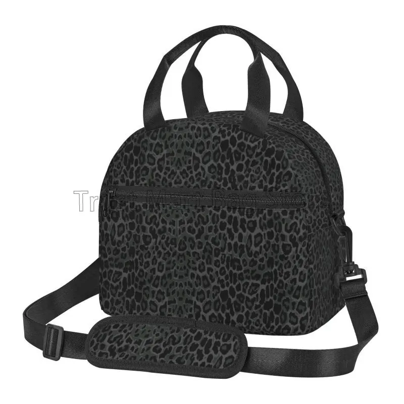 Black Leopard Print Lunch Bag Insulated Reusable Bento Tote for Women Thermal Cooler Bag with Adjustable Strap for Work Travel
Black Leopard Print Lunch Bag Insulated Reusable Bento Tote for Women Thermal Cooler Bag with Adjustable Strap for Work Travel