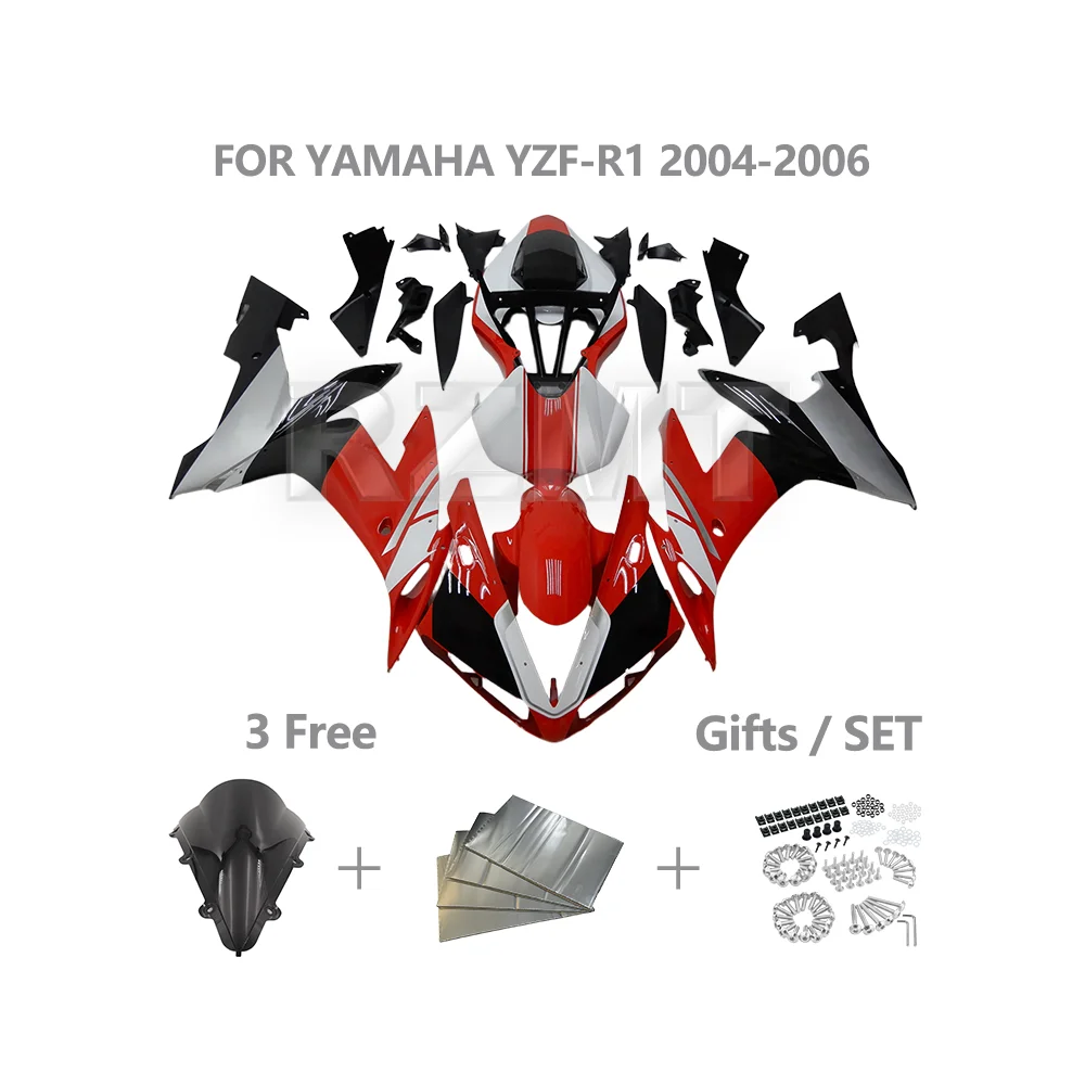 Комплект обтекателя для мотоцикла YAMAHA YZF-R1 2004-2006 YZF R1, детали рамы и кузова мотоцикла, детали обтекателя из АБС-пластика Y1005-107a
Комплект обтекателя для мотоцикла YAMAHA YZF-R1 2004-2006 YZF R1, детали рамы и кузова мотоцикла, детали обтекателя из АБС-пластика Y1005-107a