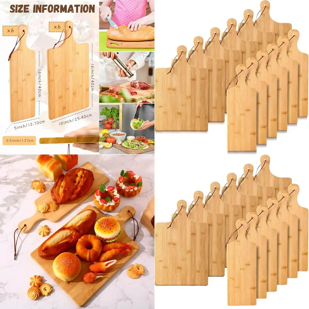 Набор из 12 бамбуковых разделочных досок с ручками для нарезки, сервировки и использования на кухне - идеально подходит для подарков
Набор из 12 бамбуковых разделочных досок с ручками для нарезки, сервировки и использования на кухне - идеально подходит для подарков