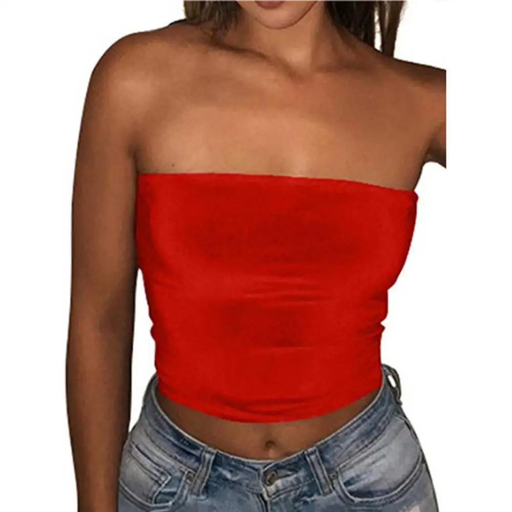 Casual Solid Color Women's Sexy Solid Color Strapless Short Mini Wrap Chest Fit Elastic Sleeve Top 2023 New Crop Top Women
Casual Solid Color Women's Sexy Solid Color Strapless Short Mini Wrap Chest Fit Elastic Sleeve Top 2023 New Crop Top Women