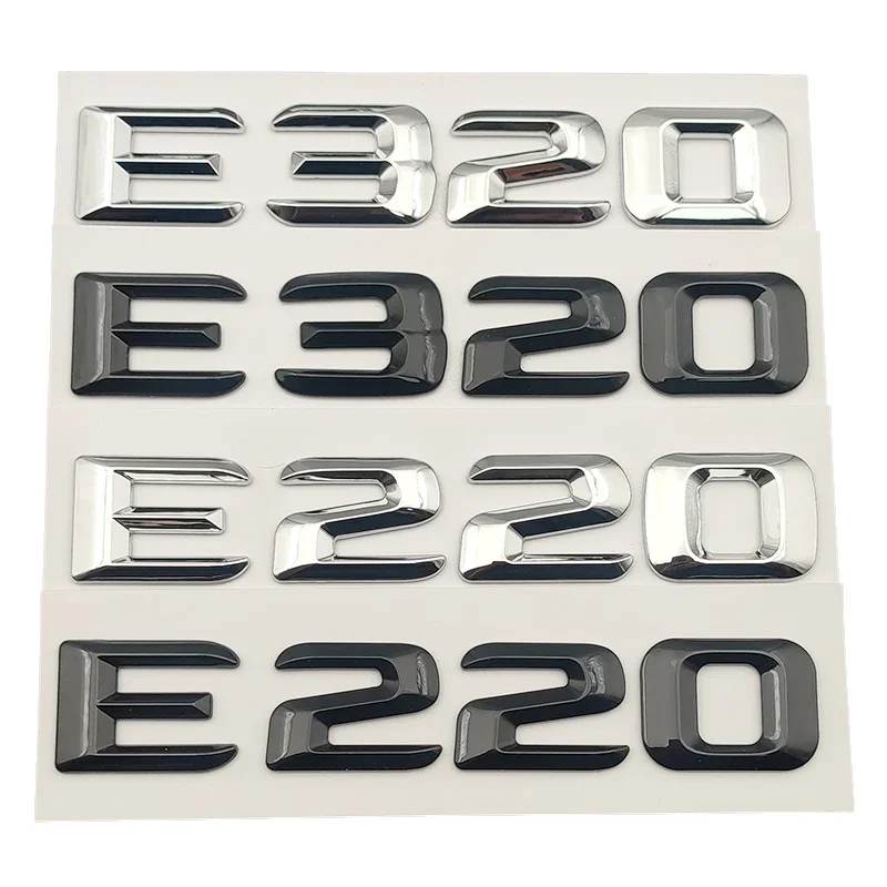 3D ABS black chrome car letters rear trunk badge E220 E320 emblem logo sticker for Mercedes E220 E320 W212 W213 accessories
3D ABS black chrome car letters rear trunk badge E220 E320 emblem logo sticker for Mercedes E220 E320 W212 W213 accessories