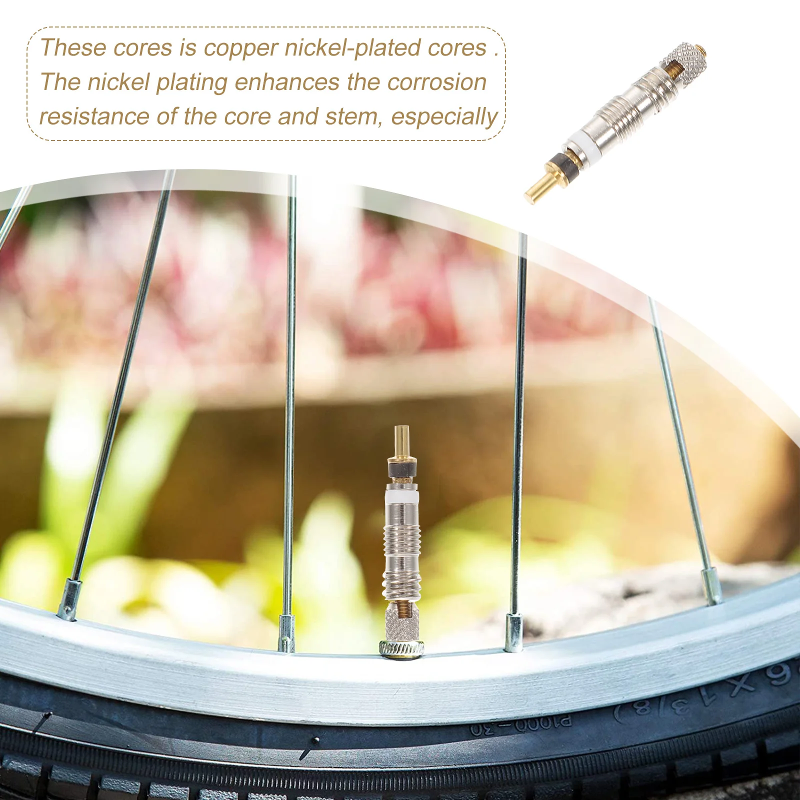 10pcs Valve Replacement Tire Stem Core For Tubeless Road Bike Bicycle Nickel Plated Copper Tyre Core Cycling Repair
10pcs Valve Replacement Tire Stem Core For Tubeless Road Bike Bicycle Nickel Plated Copper Tyre Core Cycling Repair