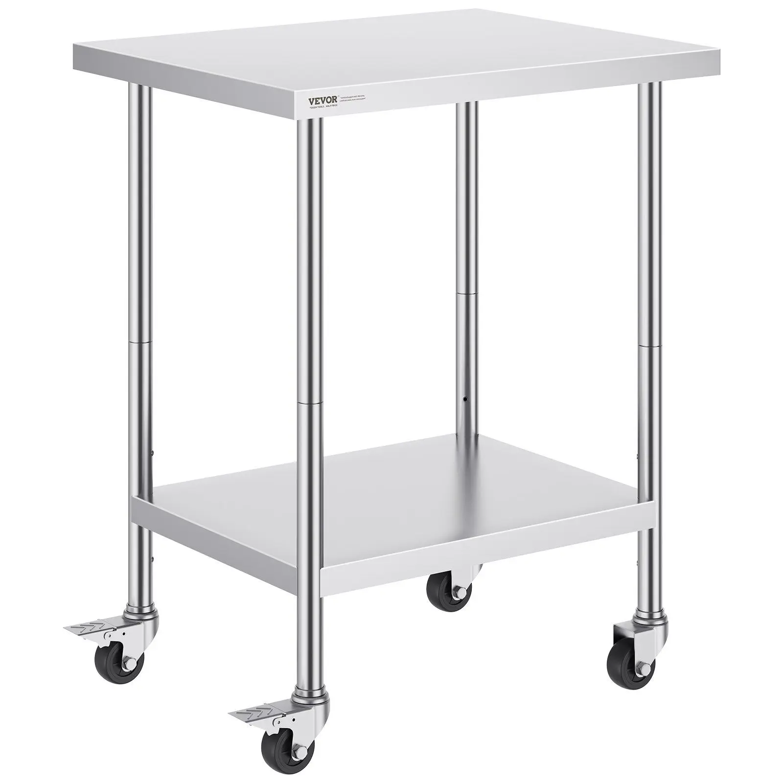 24x30x38" Stainless Steel Work Table – 4 Wheels, 3 Height Levels, Heavy-Duty for Commercial Kitchens, Silver
24x30x38" Stainless Steel Work Table – 4 Wheels, 3 Height Levels, Heavy-Duty for Commercial Kitchens, Silver